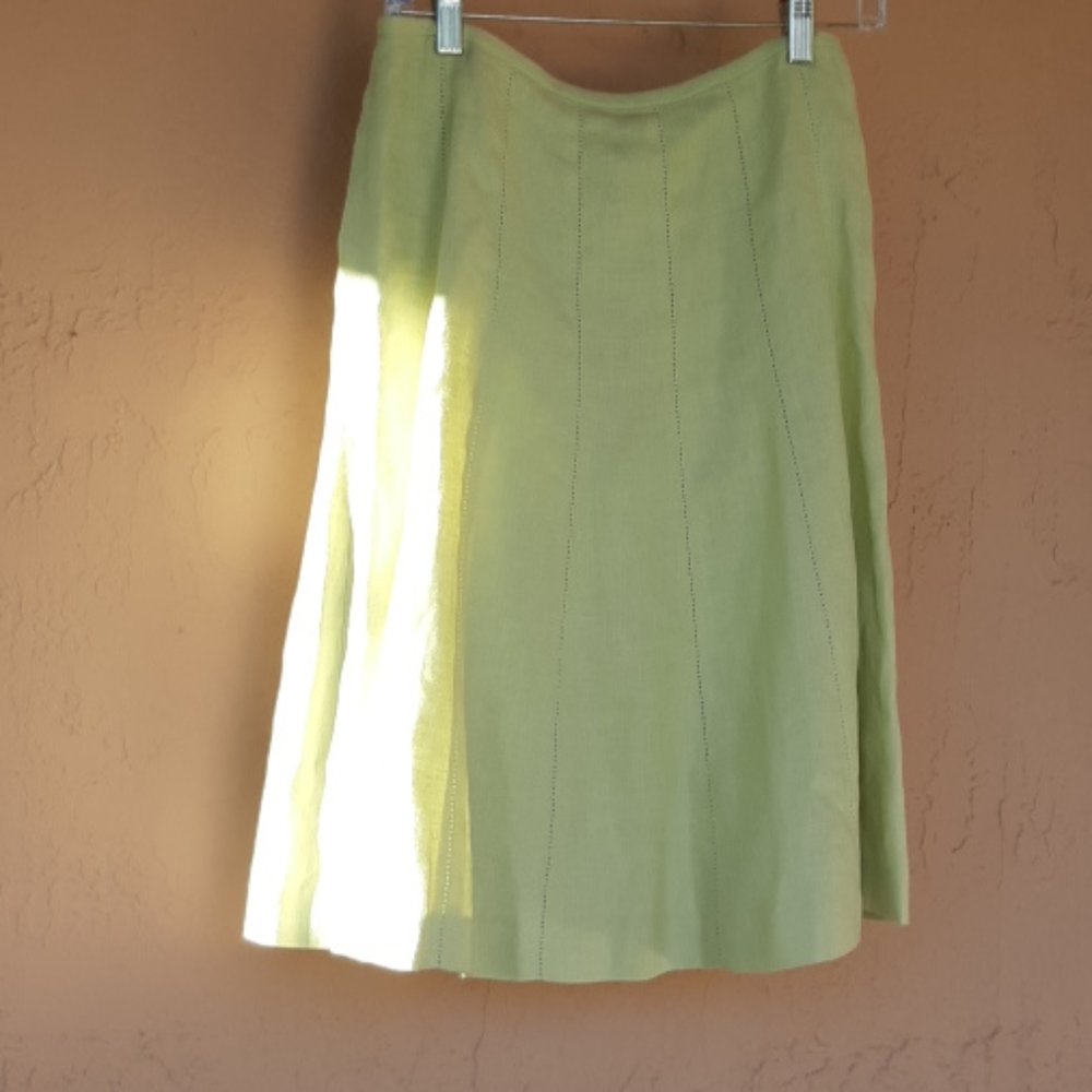 Talbots lined pure Irish linen skirt